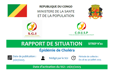Epidémie de choléra : rapport de situation N°2